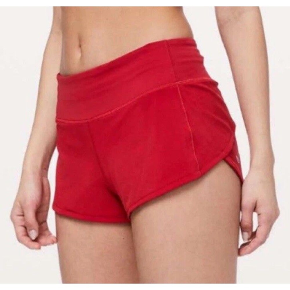 Lululemon Speed Up Short Red SIZE: 4 - Picture 2 of 7